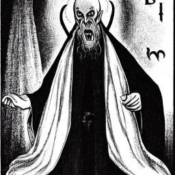  Nosferatu vampire with a tentacle beard as a Russian Orthodox