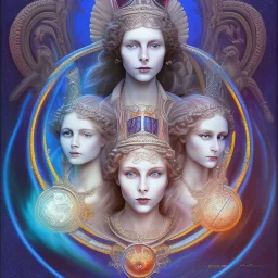 Hecate, three forms, three faces Triple moon goddess, Queen of Witches