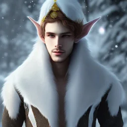 Beautiful, young man, winter elf