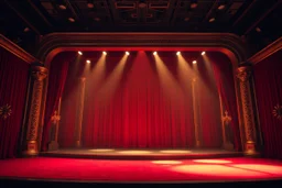 luxury large teater stage with flash animation light