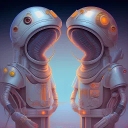 Two cartoonist drawn worms in love, staring at each other, absurdist, retrofuturism, pop art, romantic, gonzo drawing style, beszerk, strange, dune art style