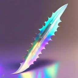 iridescent metallic blade