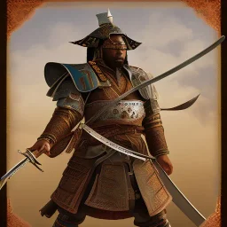 Guerreiro samurai afro