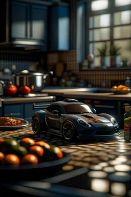 too fast too furious, photo-realistic, shot on Hasselblad h6d-400c, zeiss prime lens, bokeh like f/0.8, tilt-shift lens 8k, high detail, smooth render, down-light, unreal engine 5, cinema 4d, HDR, shot in luxury kitchen