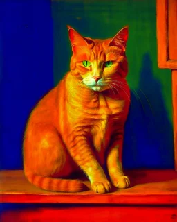 Portrait of a cat by Van Gogh