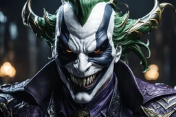 Shaco venom in 8k live action artstyle, white joker mask, close picture, intricate details, highly detailed, high details, detailed portrait, masterpiece,ultra detailed, ultra quality