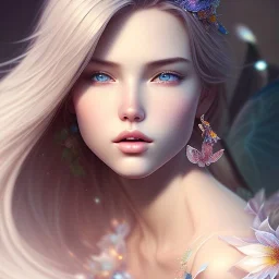 Portrait of fairy, perfect composition, hyperrealistic, super detailed, 8k, high quality, intricate details, highly detailed