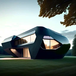 Perspectiva Casa campestre estilo Zaha Hadid