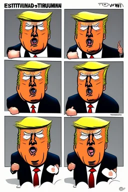 donald trump face in comic style