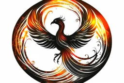 Phoenix like infinity logo