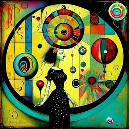 pop art, colorful, inspired by the art from, Kandinsky, Catrin Welz-Stein, Bernard Buffet, Daniel Merriam, Jacek Yerka. Fibonacci and Mark Garro, centered, clear and clean, birthday card