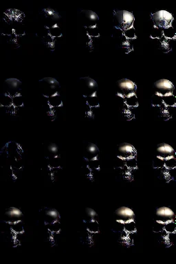 faces of marvel's ultimate tribunal done with skulls