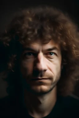 portrait of a man with fluffy hair