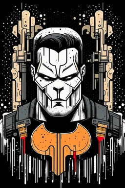 punisher sku;; in the style of Hiroshi Nagai