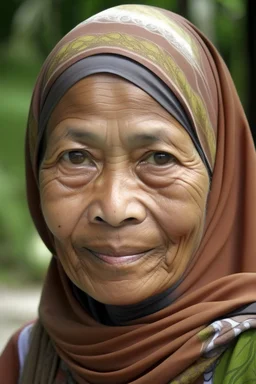 a muslim woman, aged 35 yers old, Malay race