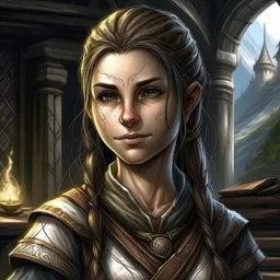 sorcerer, elder scrolls, female, pretty, attractive, hermaeus mora, aged 13