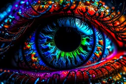 universe in eyes, intricate, 8k, macro photography
