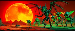A robot bat named Dave started doing the splits, Blew a fuse in his hips and short-circuited his bits, The Martian fluffy gremlins went wild, the Plutonians dogs screamed, Even black-and-white aliens turned ultraviolet green! in the style of fallout 4 and HR Giger