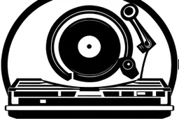 technics.1210,turntable clipart style simple stencil