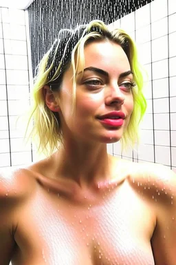 Margot Robbie showering