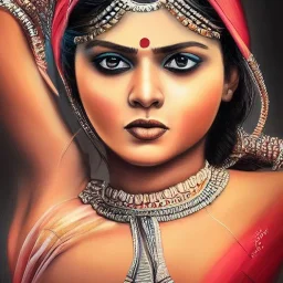  Portrait of indian cute lady mutant, perfect composition, hyperrealistic, super detailed, 8k, high quality, intricate details, highly detailed