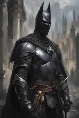 medium shot, dark knight medieval, details, 8k, oil painting