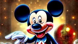 zombie mickey mouse hybrid, photorealism, movie screen capture, horror, sci-fi, retrofuturism,