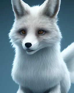 clean art of a cute fantasy fox creature made of segments of stone, soft lighting, soft pastel gradients, high definition