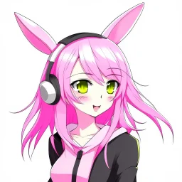 ROBLOX anime pink hair with horns