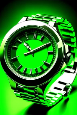 generate an image of green face watch for blog