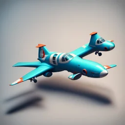 plane stylized 3d