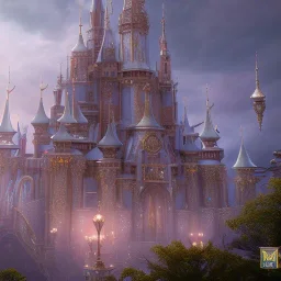 The palace of magic king, huge structure, panoramic view, zoomed out view of the exterior, mysterious, soft lighting, unreal engine 5 volumetric lighting, intricate details, realistic style, 8k resolution