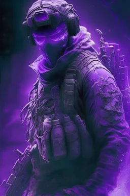 Ghost call of duty Excessive details are extremely accurate, My imagination is complicated.Glowing purple clothes