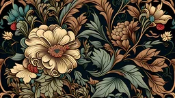 a floral background in the style of the arts and crafts movement