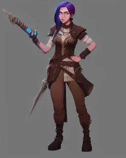 d&d character female cleric cheery