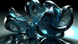 abstract 3D rendered glass fractals
