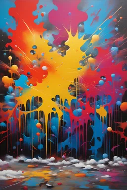 vibrant graffiti oil painting art image