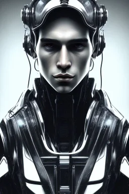 cyberpunk, head, men, portrai