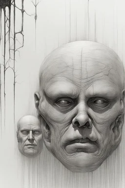 The full body of a fat man standing , decayed and rotting with grotesque proportions and imagery. surreal horror, biomechanical design, by hr giger and beksinski