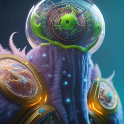 Closeup of a illithid , levitated lab equipment, 4k, Highly Detailed, Masterpiece, perfect eyes, Digital Illustration, Cinematic Lighting, Realistic, Sharp Focus, Centered, Beautifully Lit, Bioluminescent by Stanley Artgerm Lau