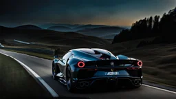 Ferrari Bugatti Chiron Hyper Sport, desktop wallpaper, 4K, Cinematic, rear view
