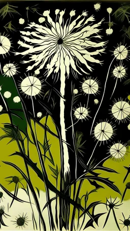 a dandelion white by Picasso