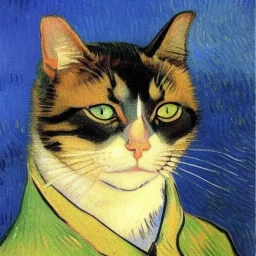 Portrait of a cat by Van Gogh