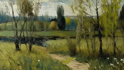 landscape lake 1410 Van Gogh