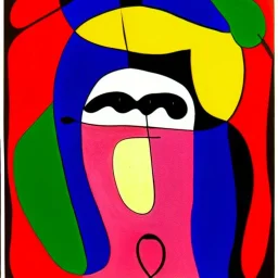 portrait of a woman joan miro style