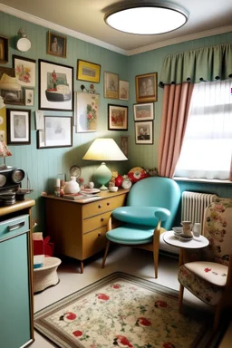 A vintage room embodying the essence of the 1950s