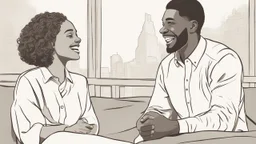 The image for the article could depict two individuals engaged in friendly conversation, wearing expressive smiles on their faces. This image symbolizes effective communication and trust-building in personal relationships, as the individuals appear to be enjoying the dialogue and positive interaction with each other.