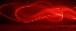 swirling trails of light in the background, natural red tones, brown dirt ground long bottom, dark background