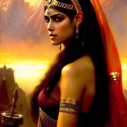 portrait beautiful face Cleopatra ,busty,ancient metal armor balanciaga fashion clothe painting by gaston bussiere, greg rutkowski, yoji shinkawa, yoshitaka amano, tsutomu nihei, donato giancola, tim hildebrandt, oil on canvas, cinematic composition, extreme detail,fit full head inside picture