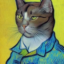 Retrato de um gato por Van Gogh